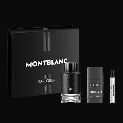 Perfume set: MONT BLANC - Explorer 3-PC Gift Set 100ml + 75g deodorant + 7.5ml travel spray