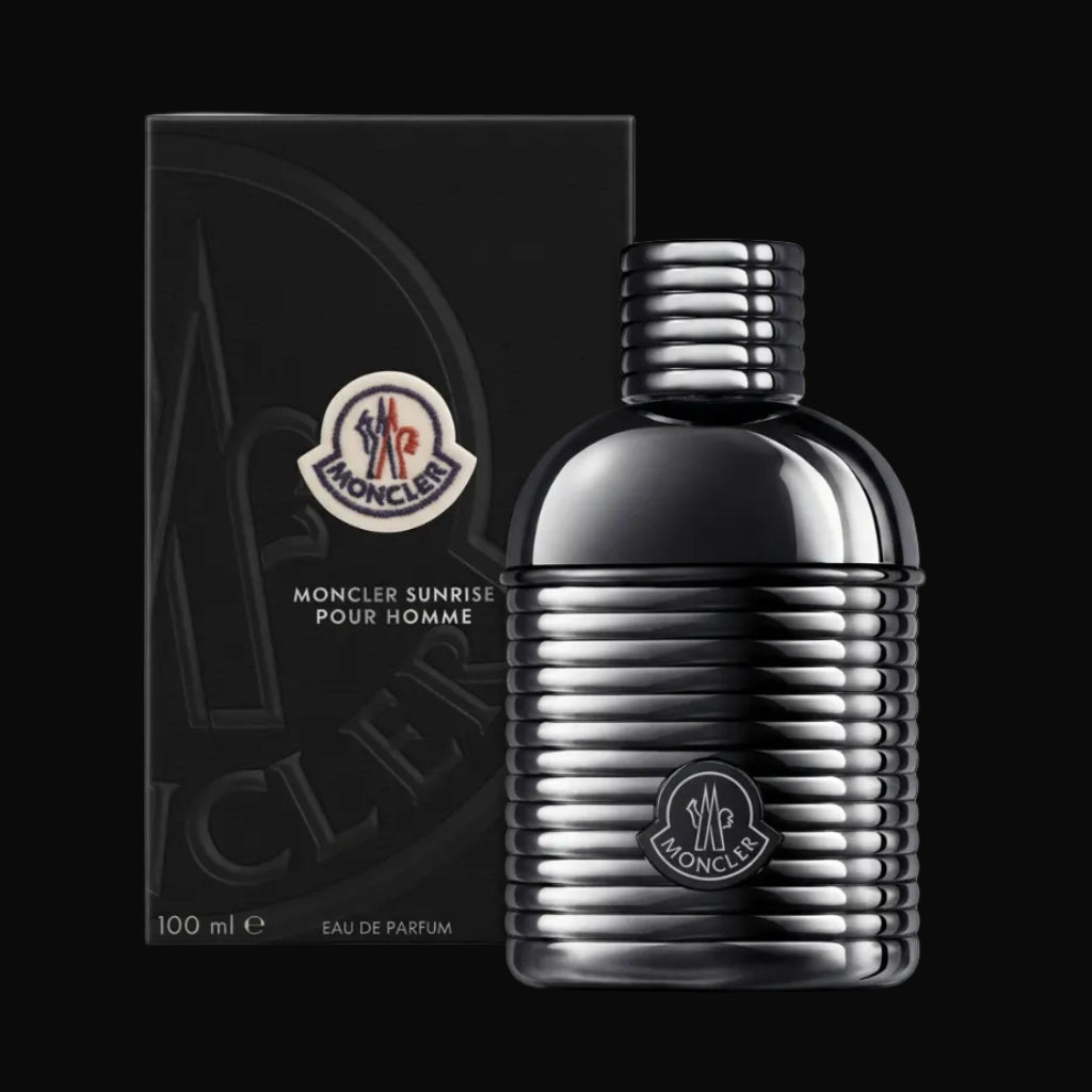 Moncler Sunrise Pour Homme Eau de Parfum 100 ml box and perfume bottle for men