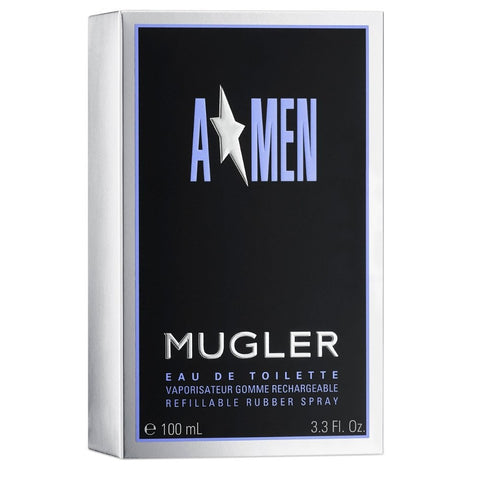 Thierry Mugler Angle Men Edt 100 ml / 3.3 Oz Refillable Rubber Spray for men