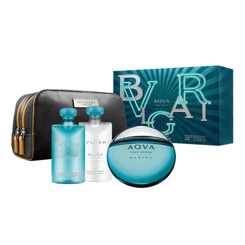 Perfume set Bvlgari Aqva Pour Homme 4 Piece Gift Set : Beauty & Personal Care